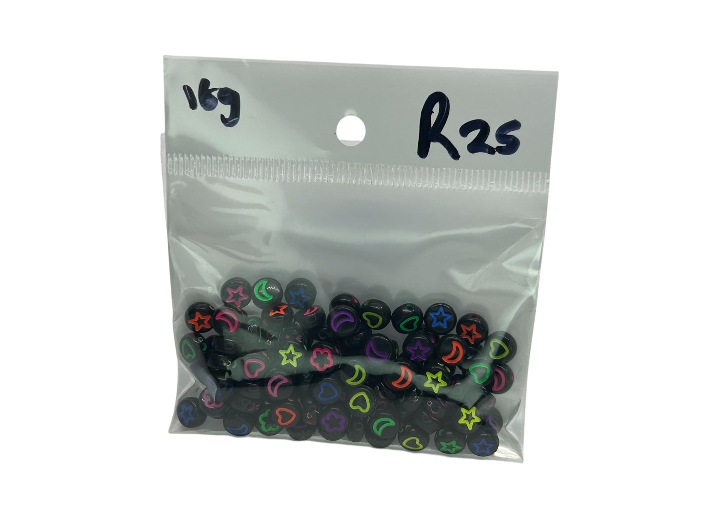 Black/multi beads
