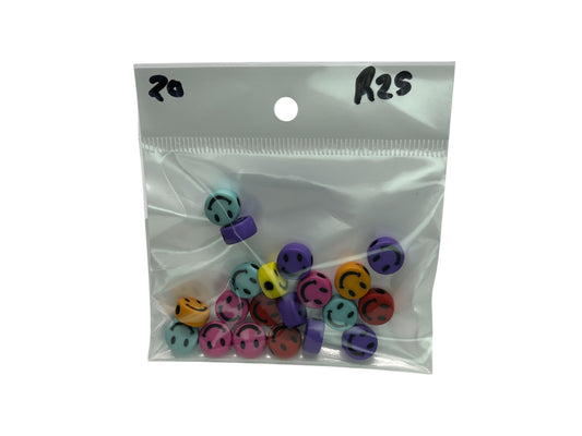 Smiley face beads-multi