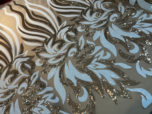 Cleo Sequins-White/Gold