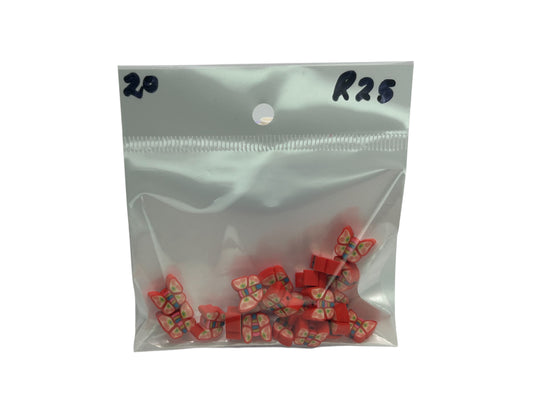 Butterfly beads-Red