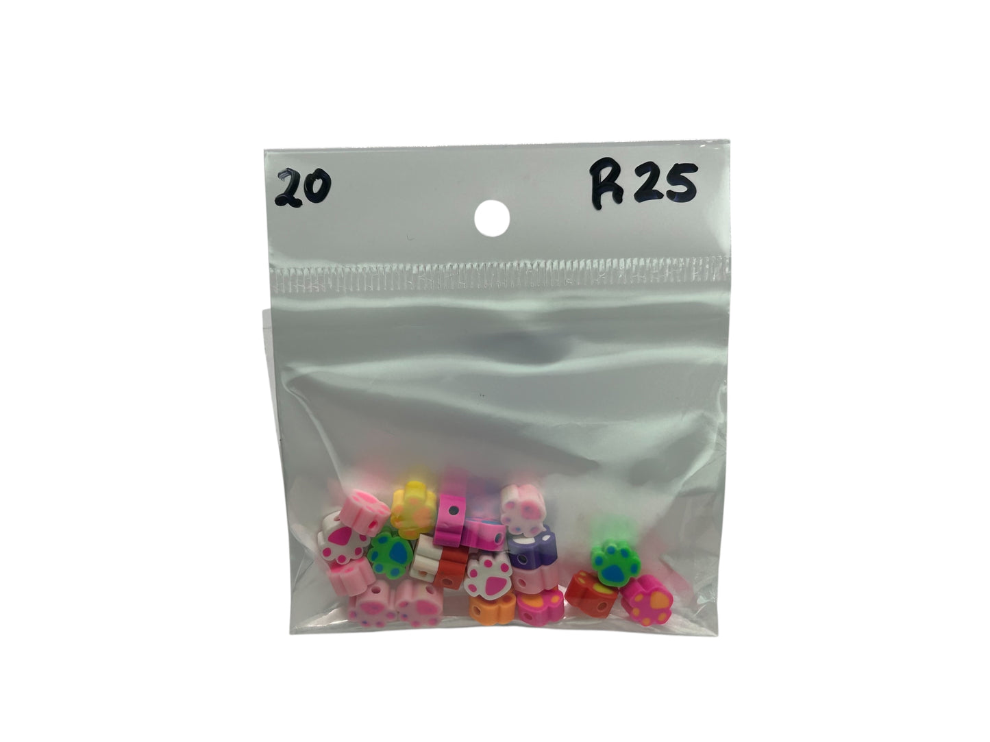 Dog paw beads-multi