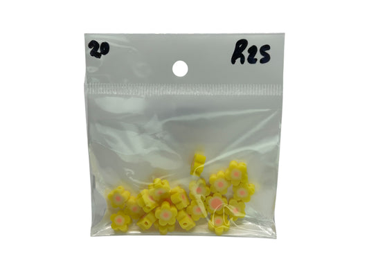 Flower beads-Yellow