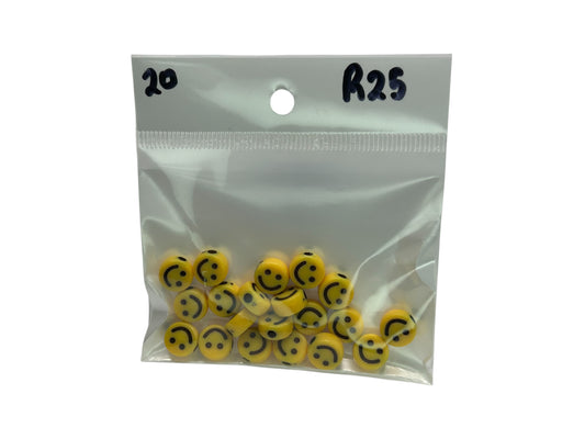 Smiley face beads